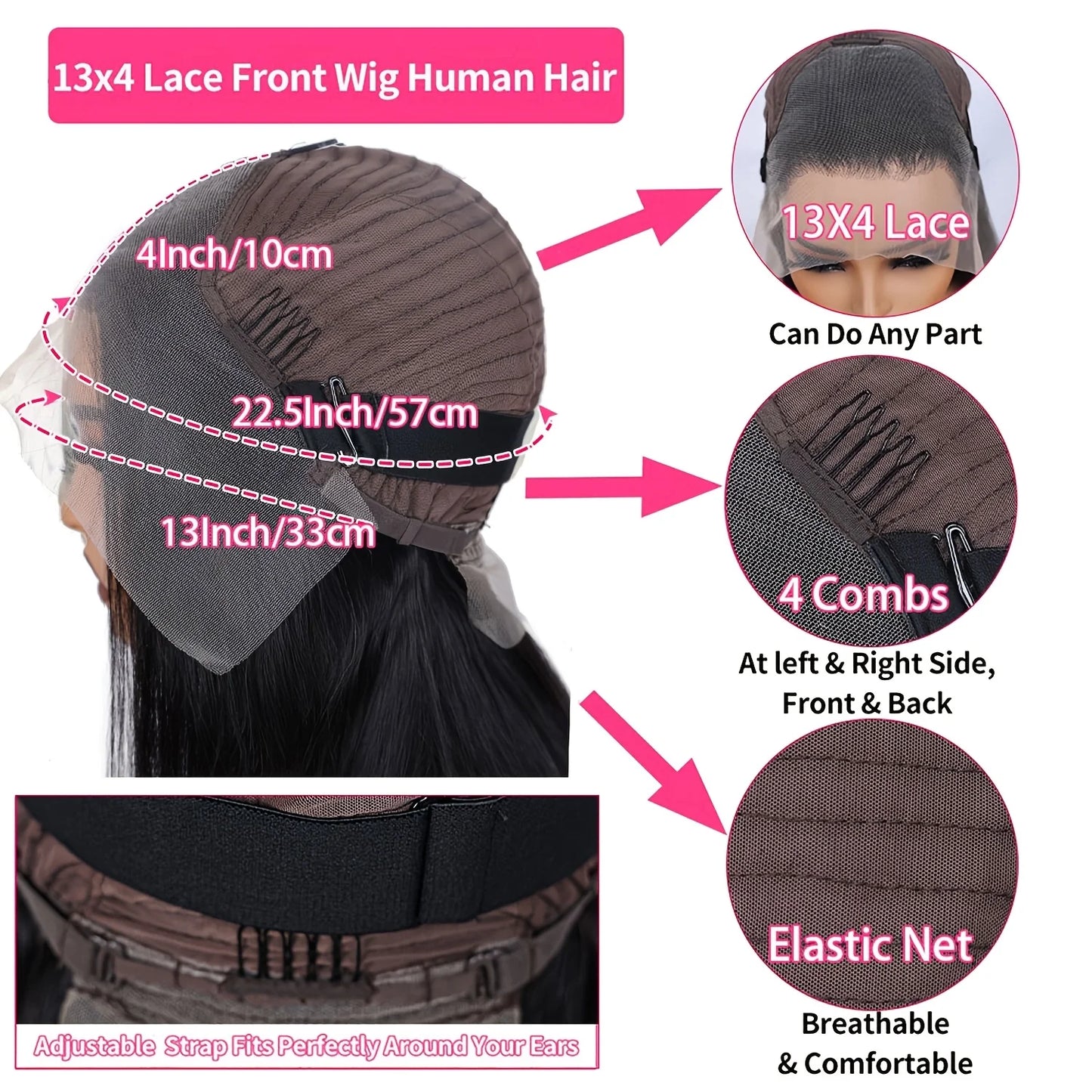 30 32 Inch 13x4 HD Straight Lace Frontal Wigs 360 Front Human Hair 5X5 Closure Wig Pre Plucked For Women 200 Density