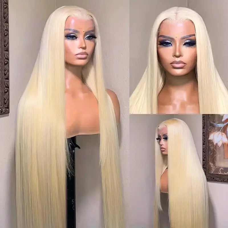 30 Inch 613 Lace Front Wig Human Hair 200% Density 13x6 Straight Blonde HD Transparent Lace Front Wigs Human Hair Pre Plucked