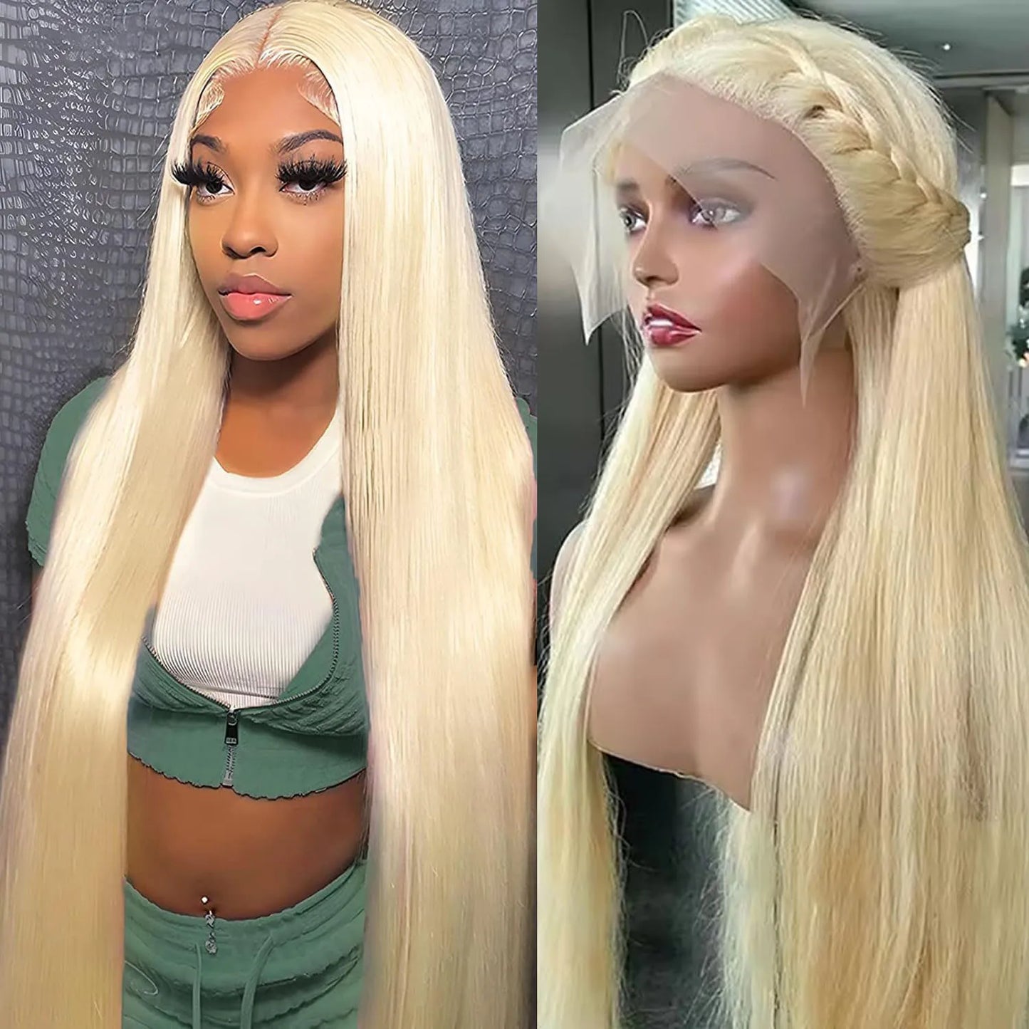 30 Inch 613 Lace Front Wig Human Hair 200% Density 13x6 Straight Blonde HD Transparent Lace Front Wigs Human Hair Pre Plucked